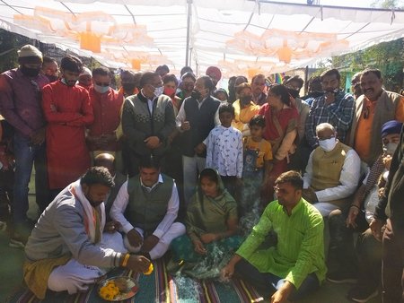 78 लाख से रोड, 56 लाख से होगा सतरस्ते का सौंदर्यीकरण 1 Bhoomipojan