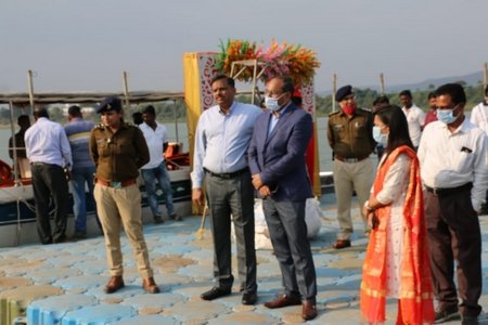 मां नर्मदा जयंती महोत्सव की तैयारियों का कलेक्टर सिंह ने लिया जायजा 1 IMG 20210218 WA0014