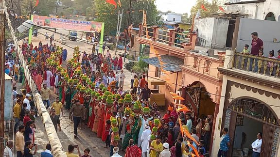 बाड़ी विसर्जन यात्रा में सैंकड़ों भक्तों ने की भागीदारी 1 JAWARE