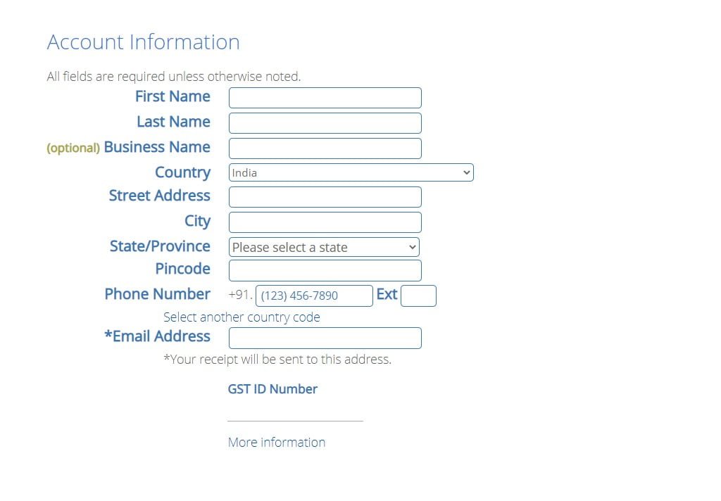 bluehost wordpress hosting account info