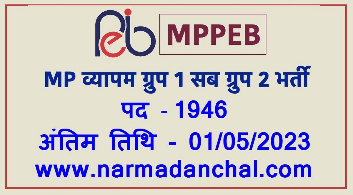 MPPEB Group 1 & 2 Exam Online Form