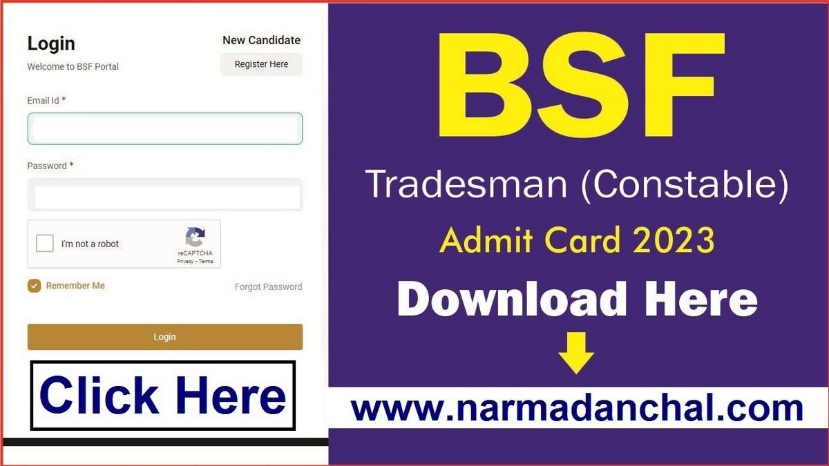 BSF Constable Tradesman Admit Card