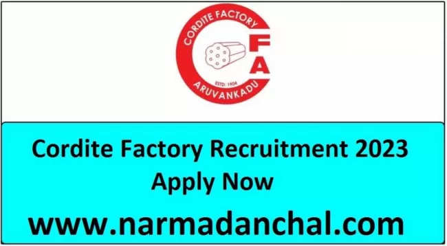 Cordite Factory Recruitment 2023