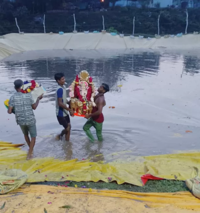 अगले बरस जल्दी आने के जयघोष के साथ गणपति की विदाई 2 Ganpati ji