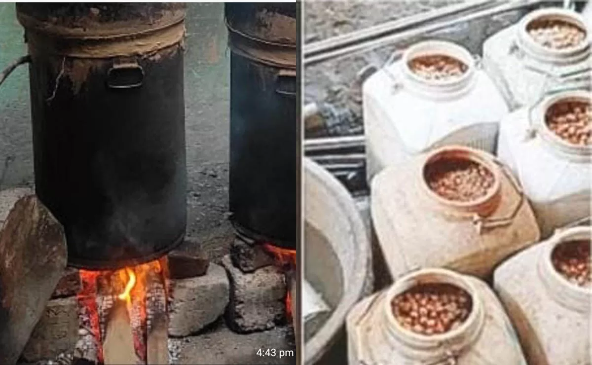 सवा लाख की अवैध कच्ची शराब जब्त, महुआ लाहन नष्ट किया सवा लाख की अवैध कच्ची शराब जब्त, महुआ लाहन नष्ट किया