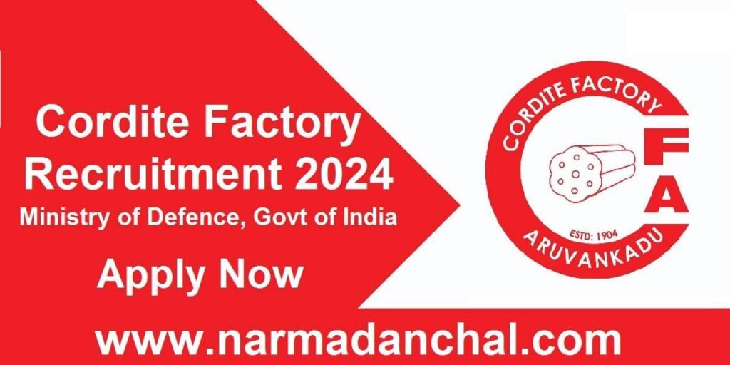 Cordite Factory Recruitment 2024