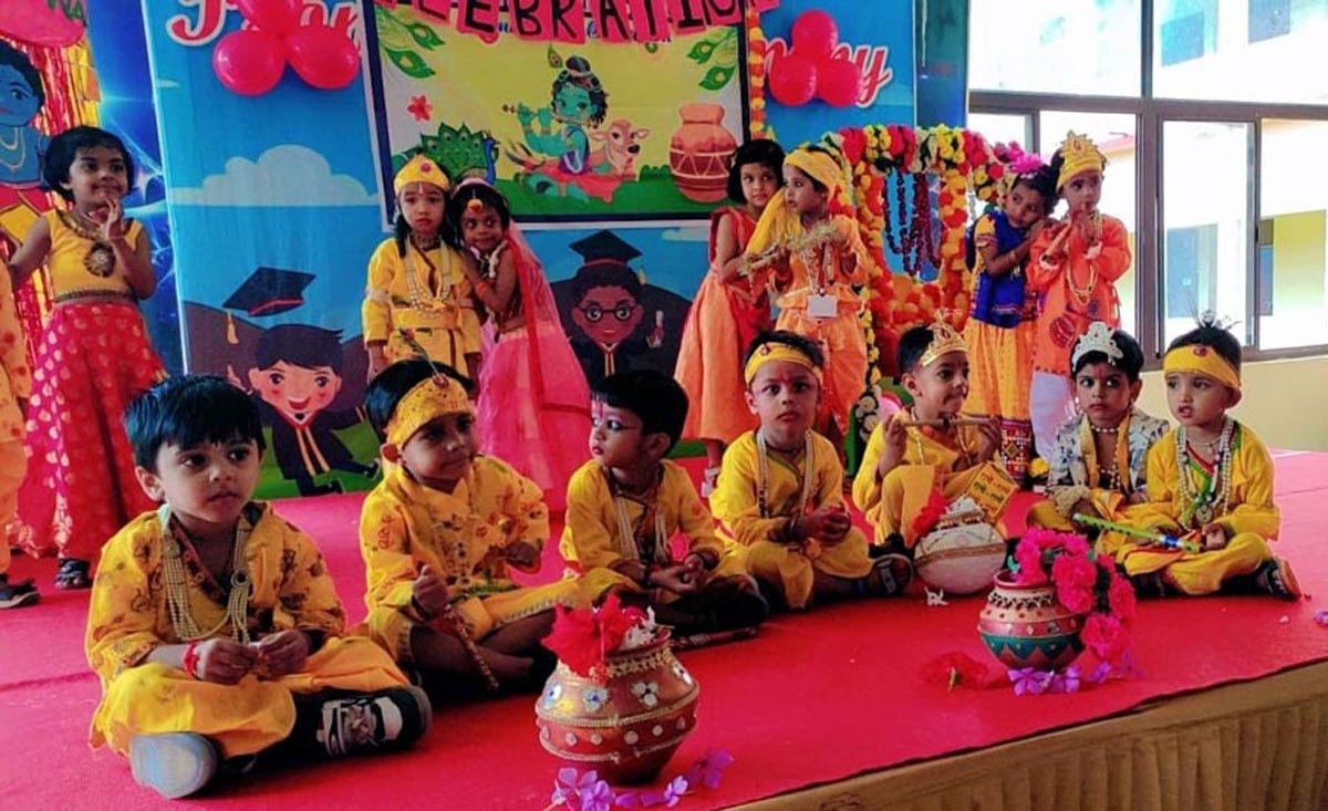 Shri Krishna Janmashtami festival celebrated in Maa Narmada School