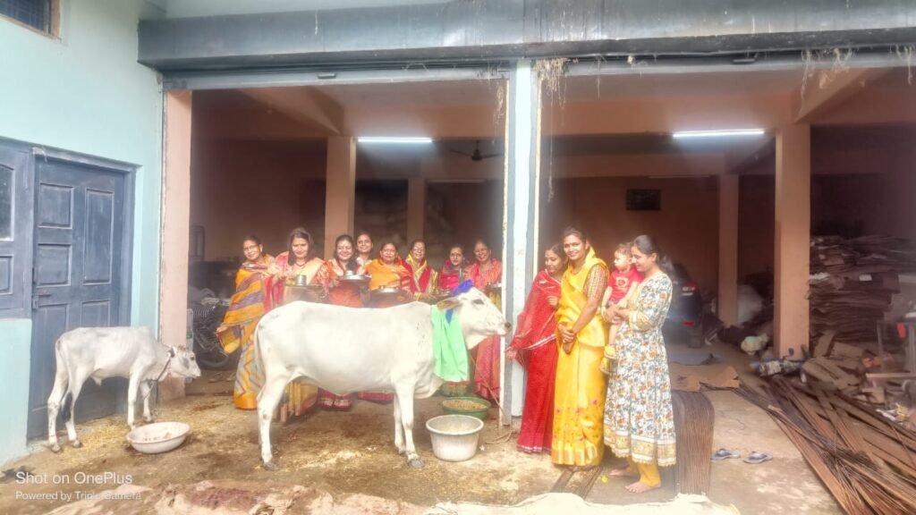 Women celebrated Bachch Baras festival for the happiness and peace of the family.