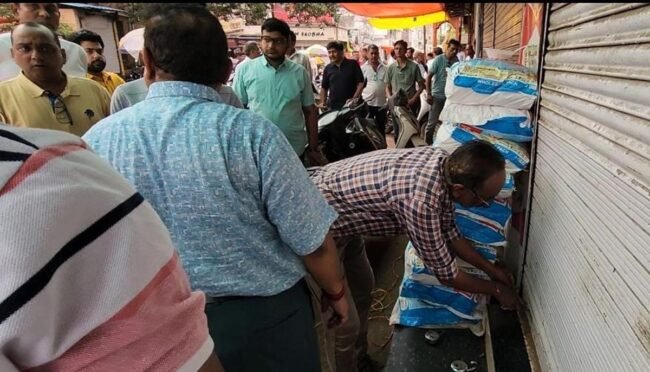 Agrawal community installed locks, the shopkeeper broke the locks and opened the shop.