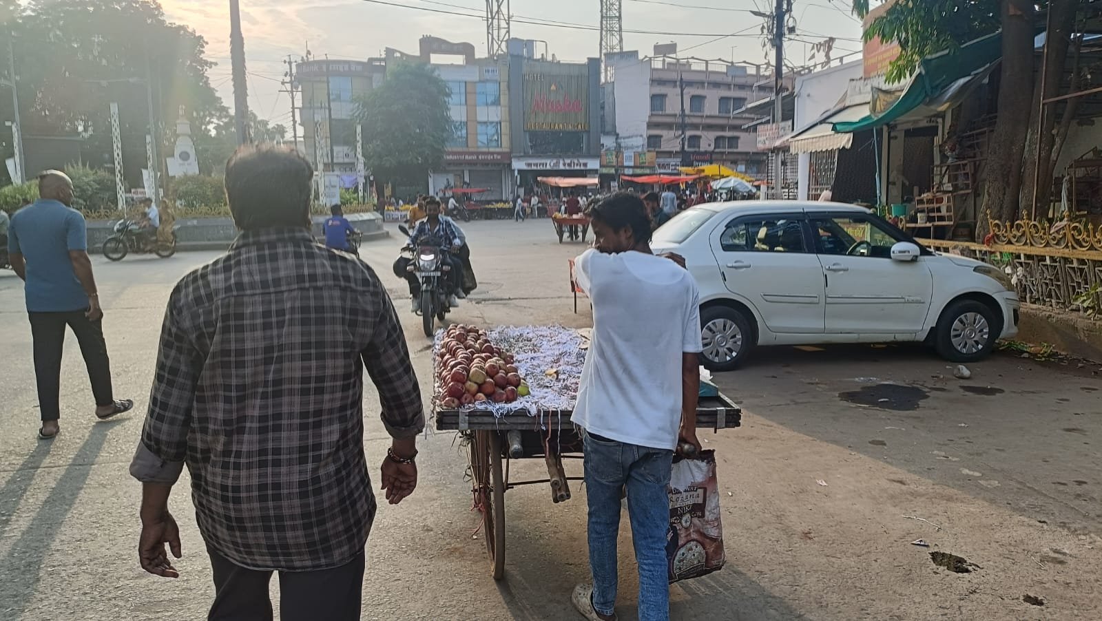 Fruit and vegetable vendors are being shifted to Kothi Bazaar vegetable market.