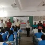 Rangoli and essay competition was held in Jujharpur school under Swachhata Hi Seva campaign.