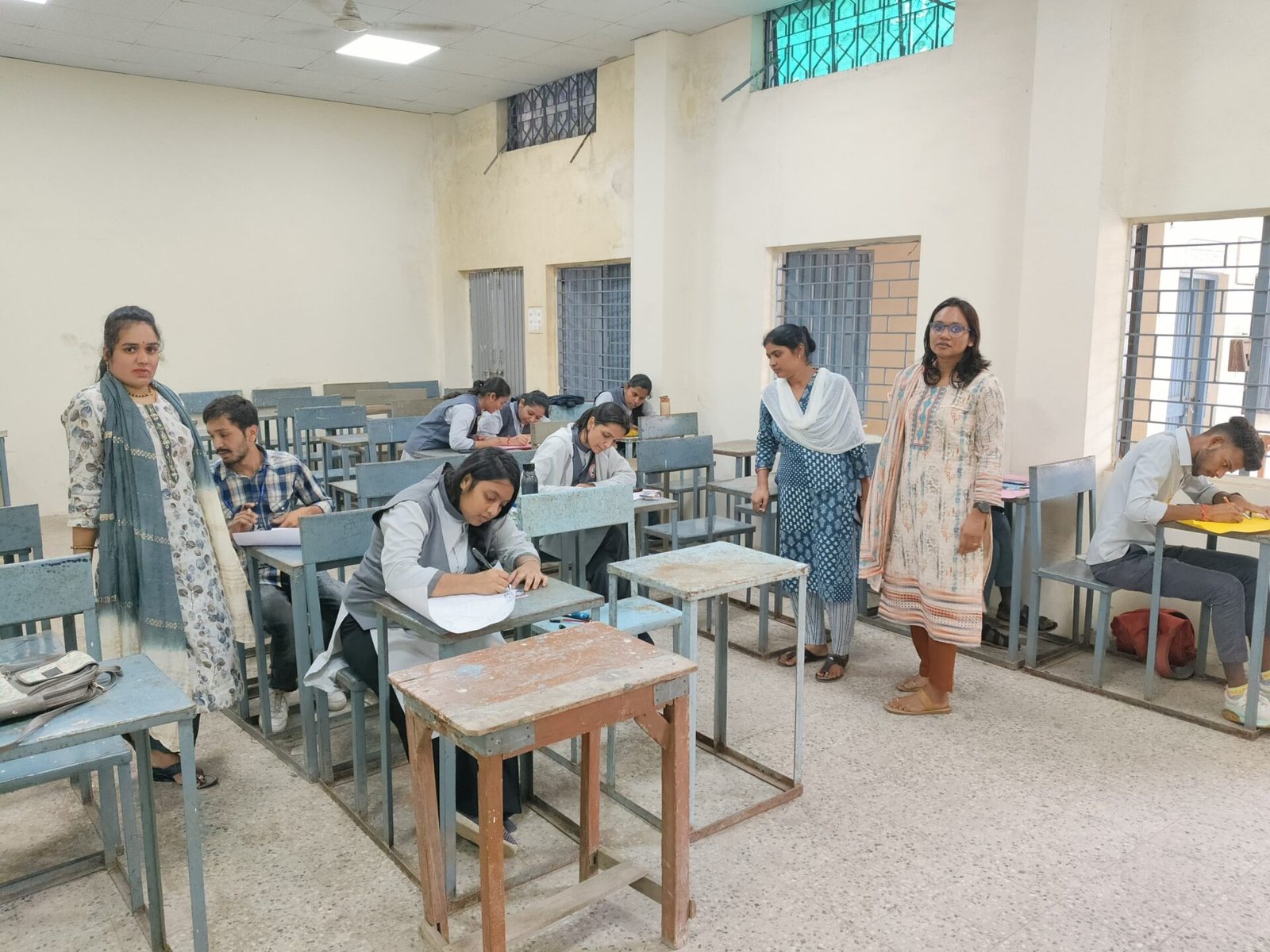 MGM College students made posters on cleanliness awareness