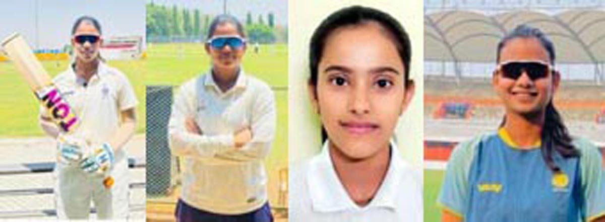 Selection of four promising cricket players of the division in Madhya Pradesh team.