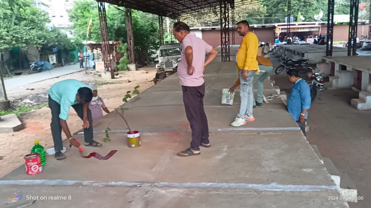 Lining by pouring lime, if platform owner does not come within 7 days, allotment will be canceled