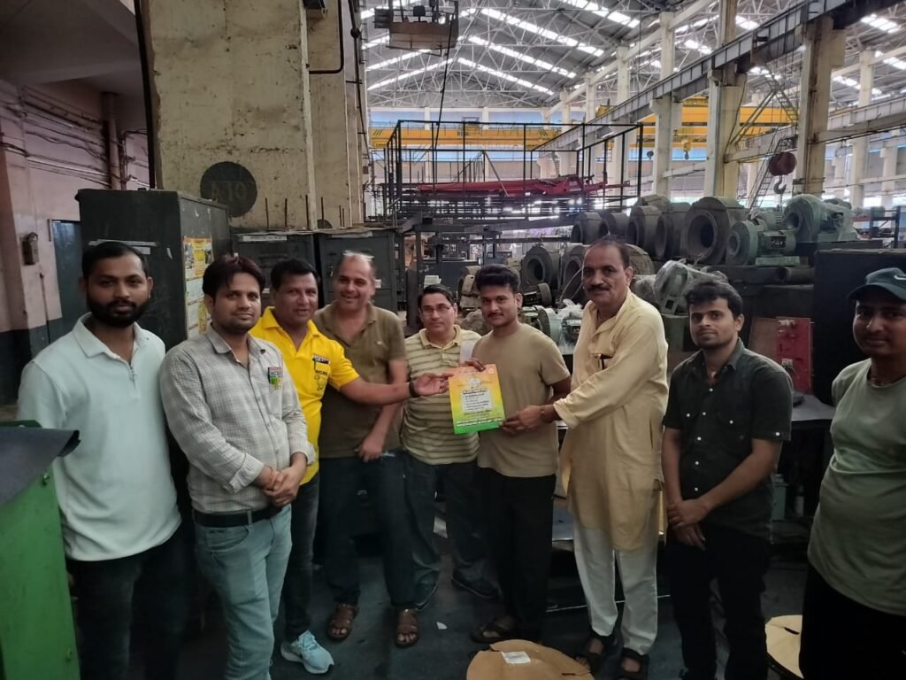 West Central Railway Labor Union's protest meeting in front of the station manager's office