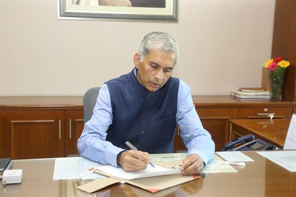 Chief Secretary Anurag Jain took charge in the ministry today