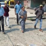 Municipal President Neetu Mahendra Yadav inspected the newly constructed road.