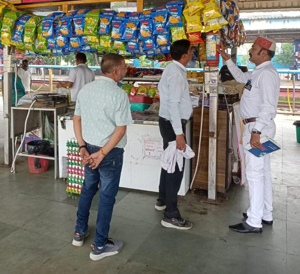 Catering inspectors inspected and found that single use plastic was not being used at the railway station.