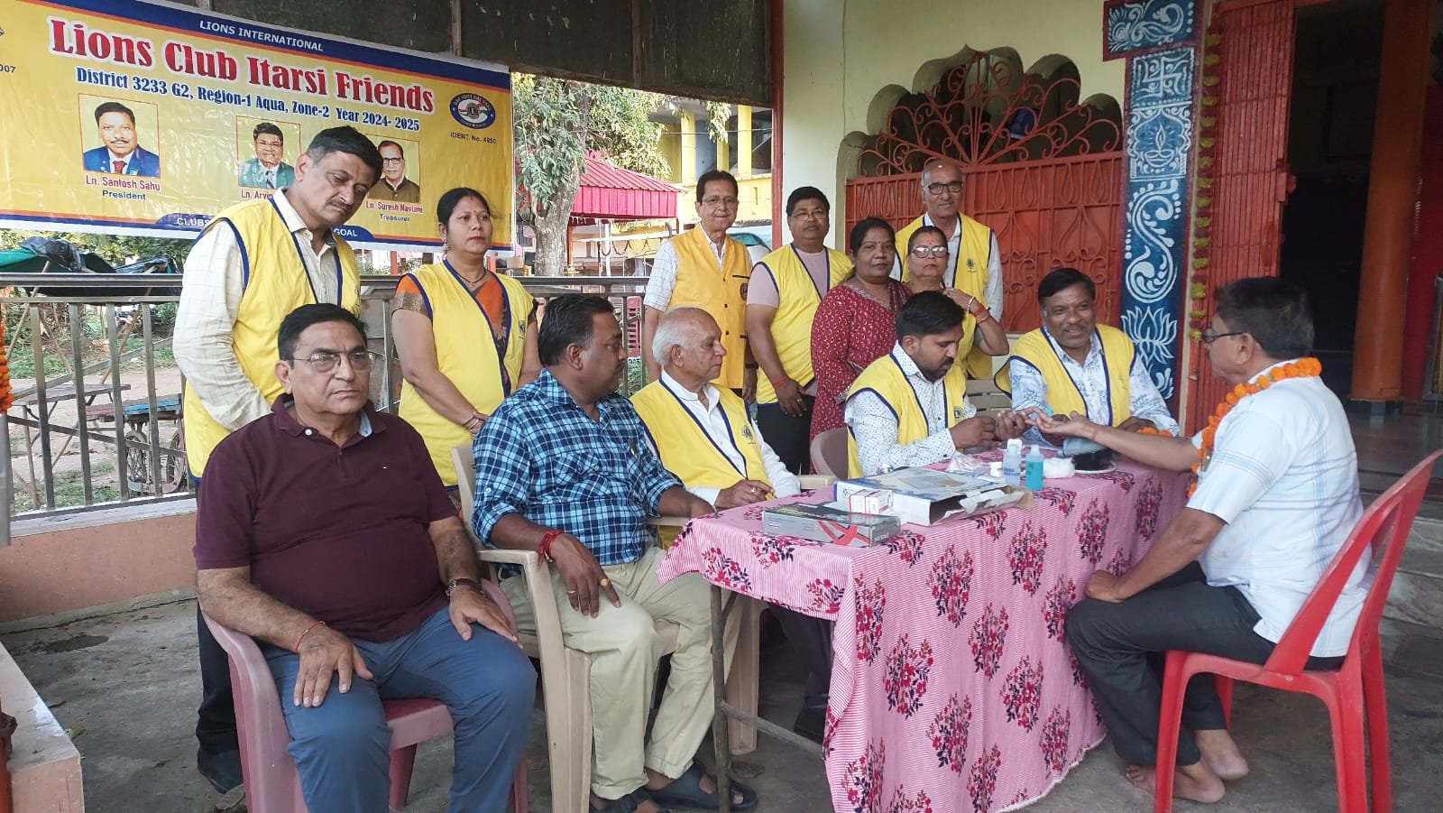 Lions Club Friends conducted elderly respect and health checkup camp during Seva Week.
