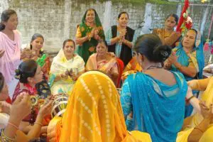 Municipal head participated in Ramsatta, sang hymns of Goddess Ji and performed aarti.