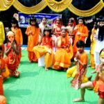 Children interviewed with nine forms of Maa Durga in SVM