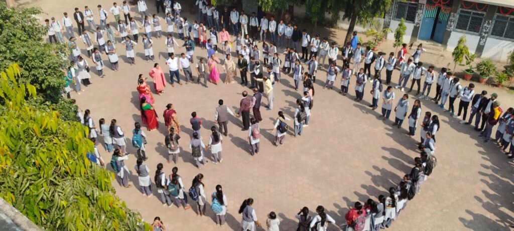 Constitution Day oath, human chain and speech organized in MGM College