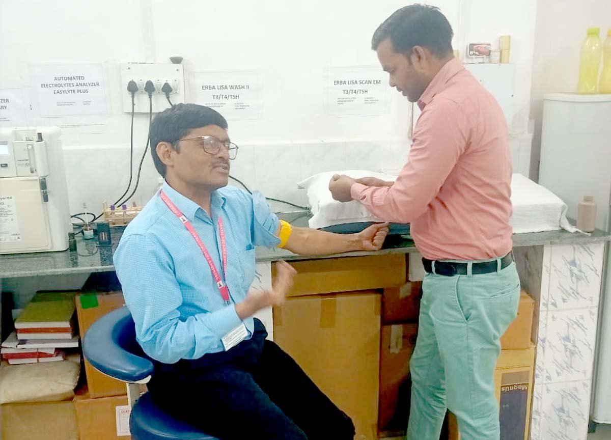 Health checkup of employees and their families in Ordnance Manufacturing Hospital