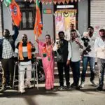 Councilors celebrated victory with BJP workers