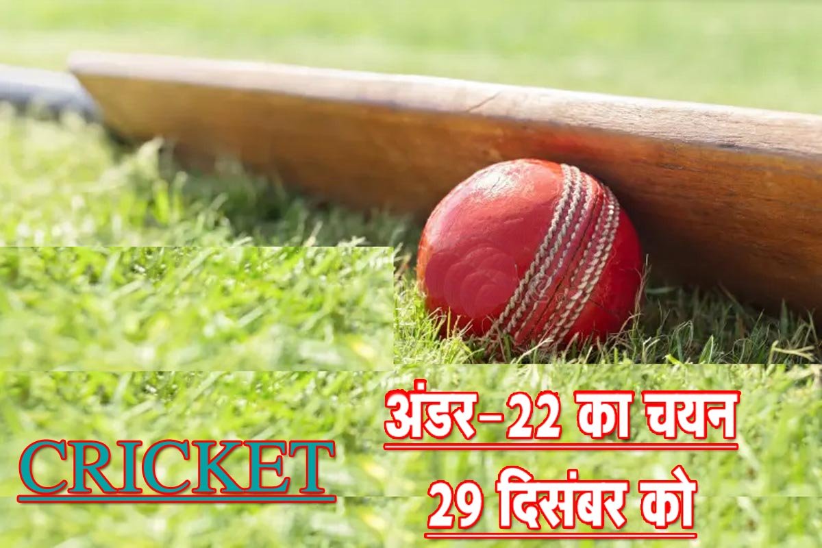 Selection process of Narmadapuram District Under-22 cricket team on 29th December.