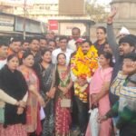 Workers welcomed the newly appointed BJP Mandal President