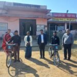 Free bicycle distribution in Taku, High School