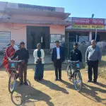 Free bicycle distribution in Taku, High School