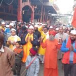 Wearing a Sadbhava cap in the name of Shri Ram, morning procession took out from Dada Darbar Dham Bhagat Singh Nagar.