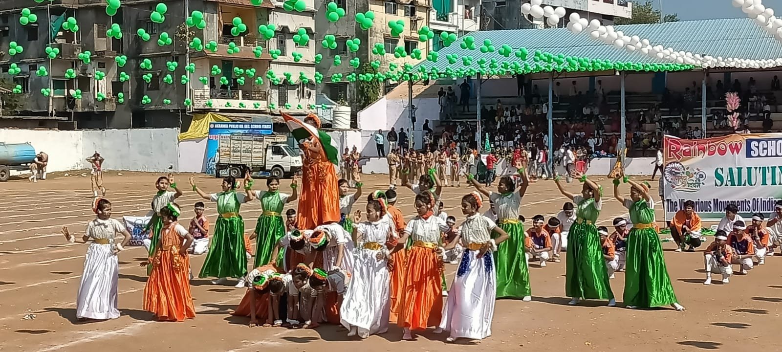 Enthusiasm was seen among school children, NCC and scout cadets in the main function of Republic Day.