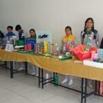 Science exhibition, charts and models displayed at Genius Planet School