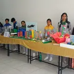 Science exhibition, charts and models displayed at Genius Planet School