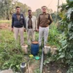 Excise department caught illegal liquor and liquor making material