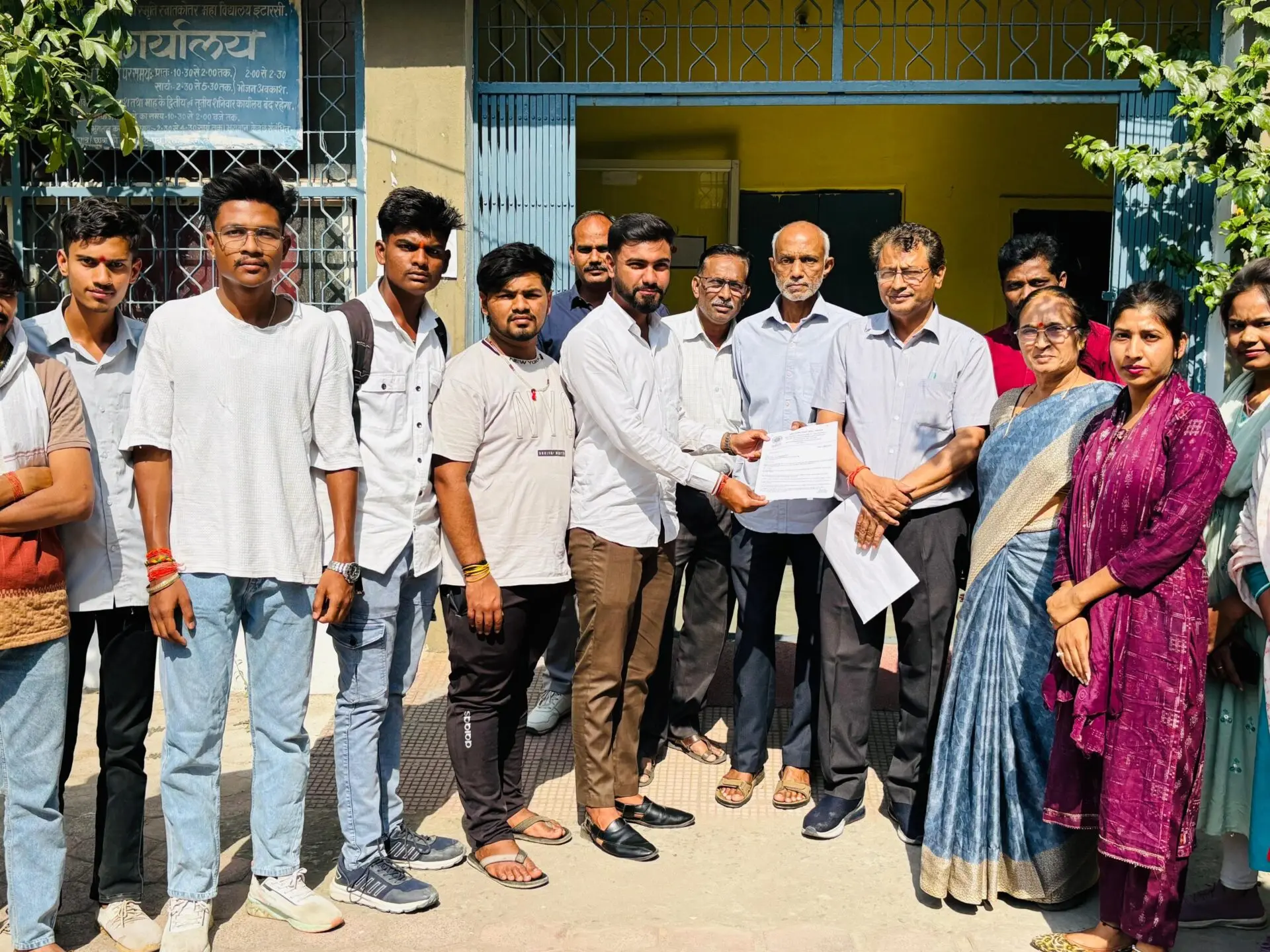 The student council submitted a memorandum to the principal to improve the system in MGM College