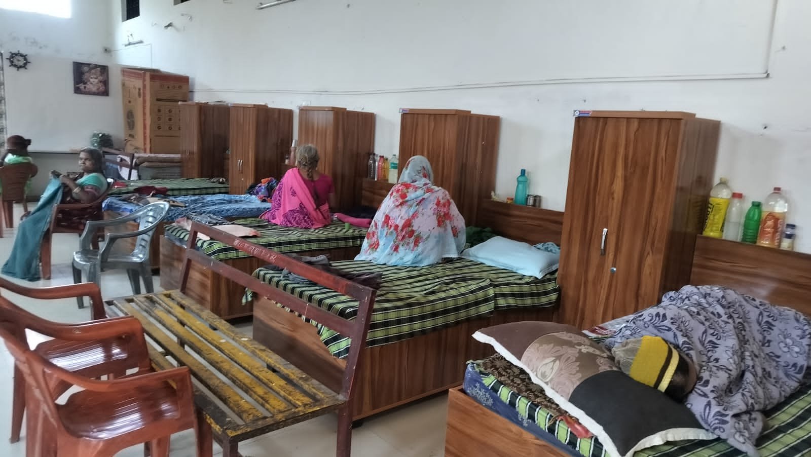 Remove old beds and install modern ones, elderly people start their morning with Bhajans and Kirtans