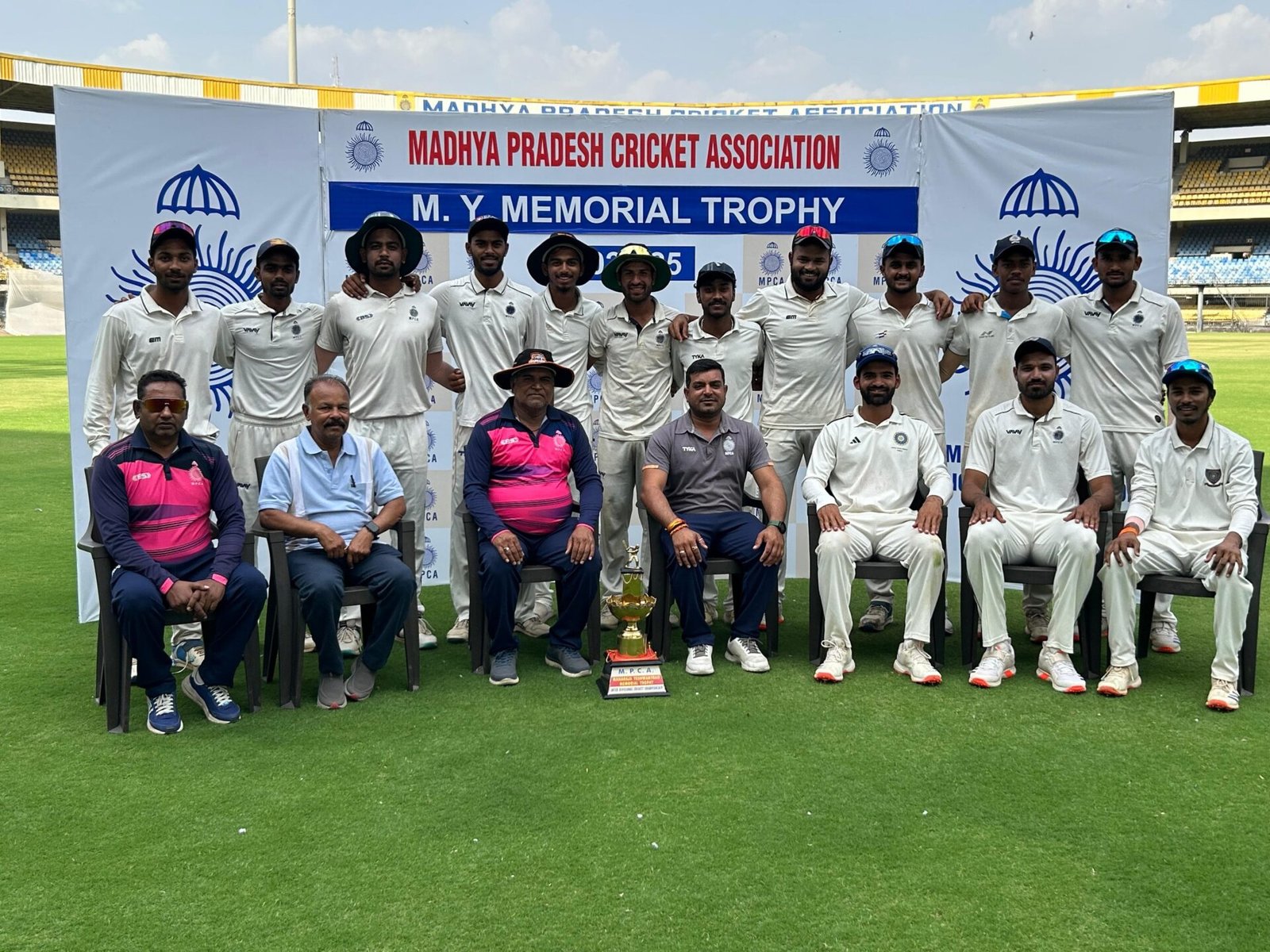 Narmadapuram captured the Maharaja Yashwant Rao Trophy, defeating Indore by 66 runs in the final