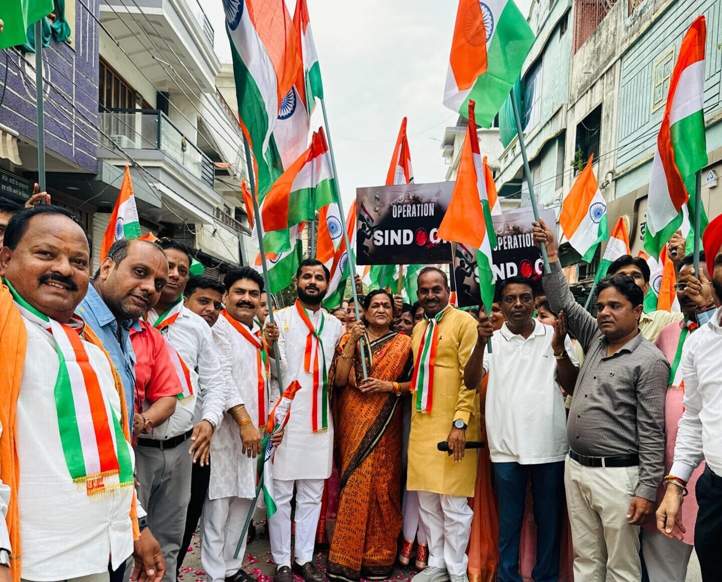 BJP Nagar Mandal took out a Tiranga Yatra in honour of brave soldiers