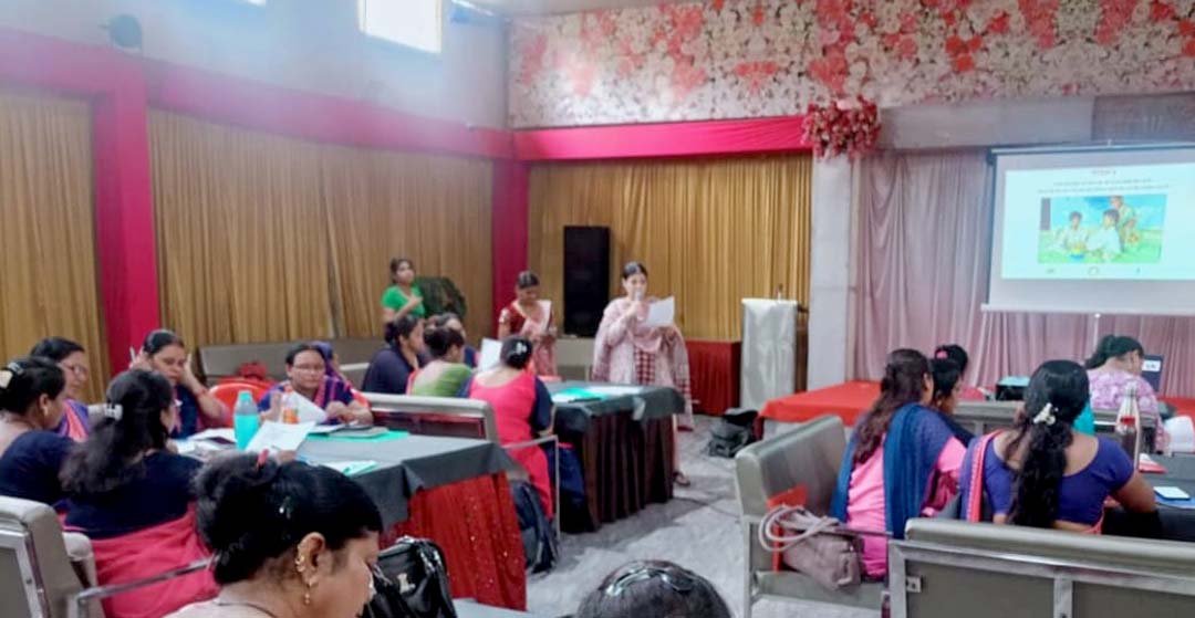 Training given to Anganwadi workers on parenting