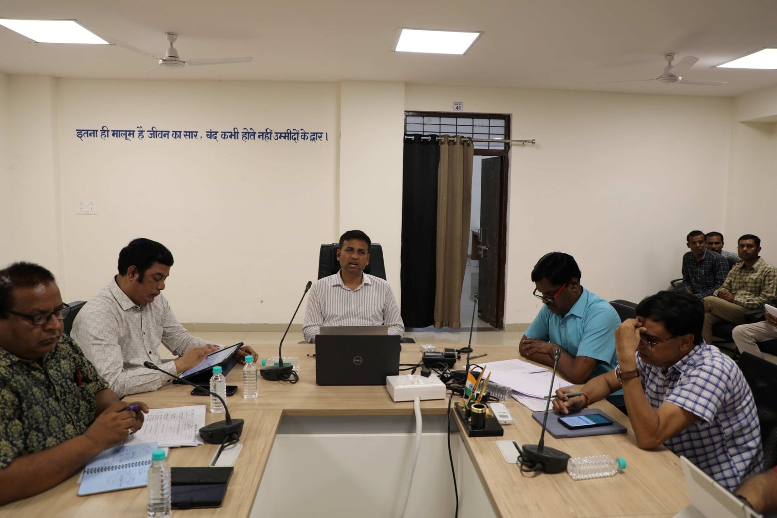 Instructions to issue show cause notice to the officers who were absent in the meeting