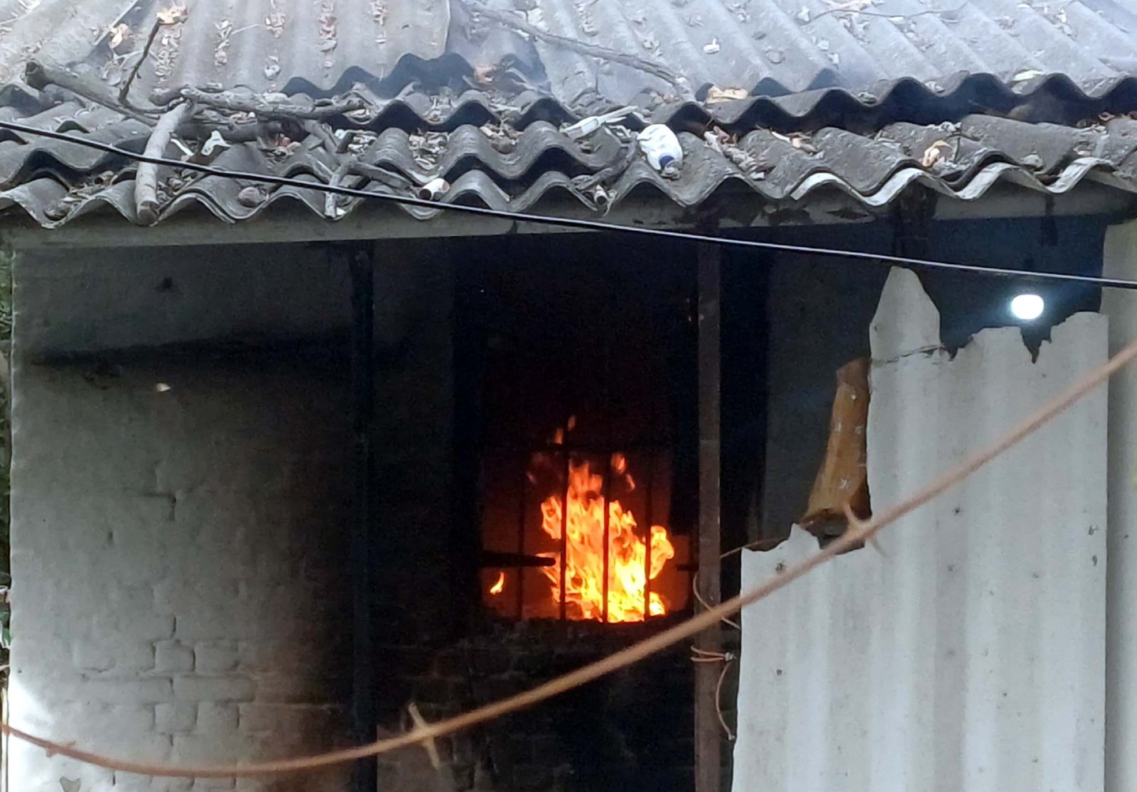 The fire that broke out in the railway quarters near the GRP station was extinguished with caution