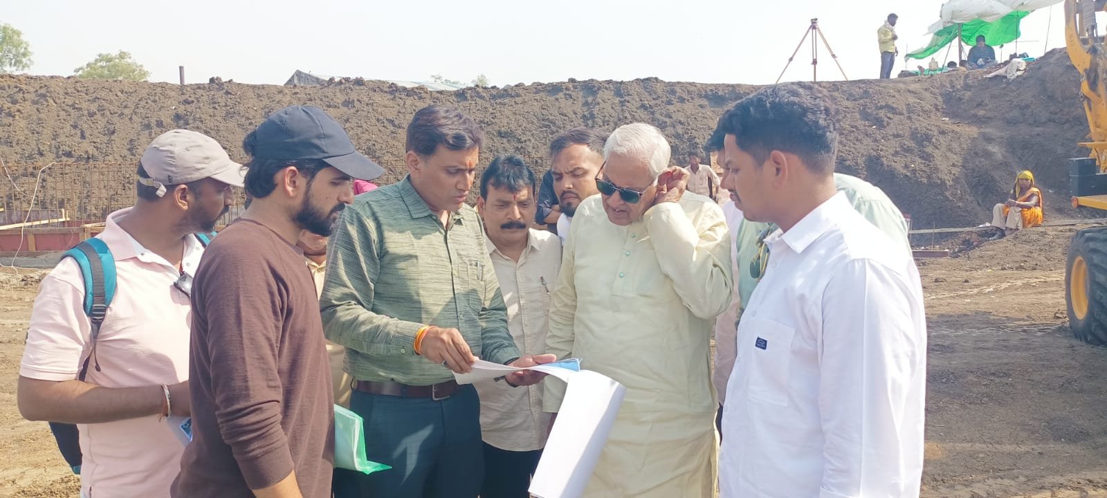 The MLA inspected the pond being developed and beautified in Kheda