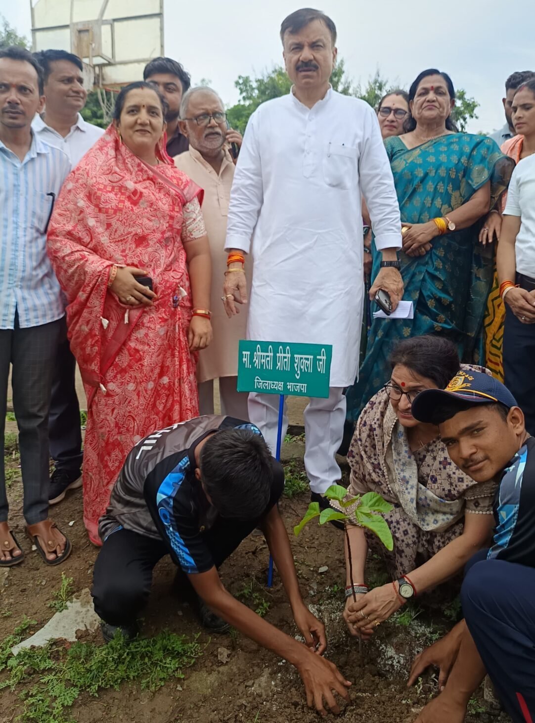 During the SOPAS program at NMV College, the public representatives planted saplings along with the minister