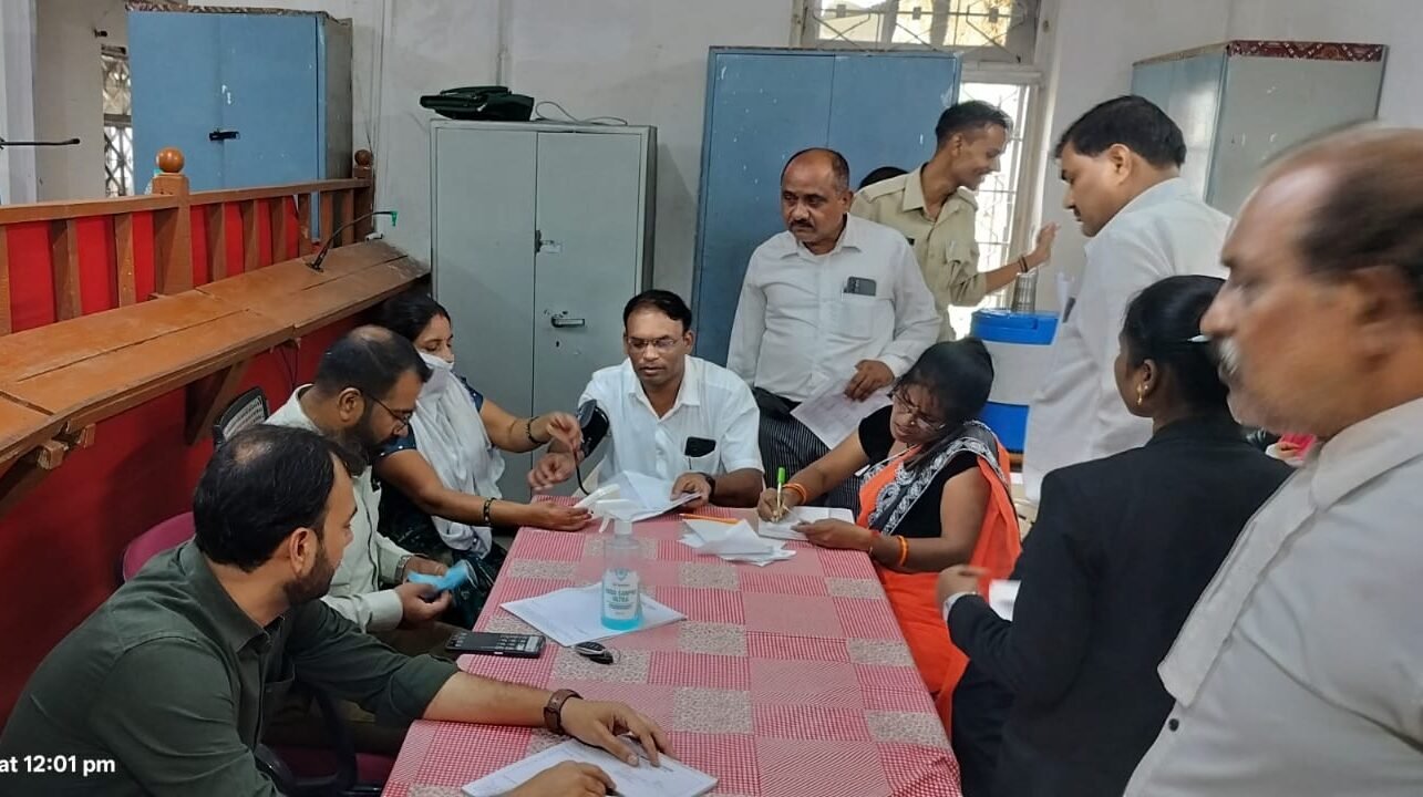 More than 150 people were examined in the health check-up camp held at the District and Additional Sessions Court