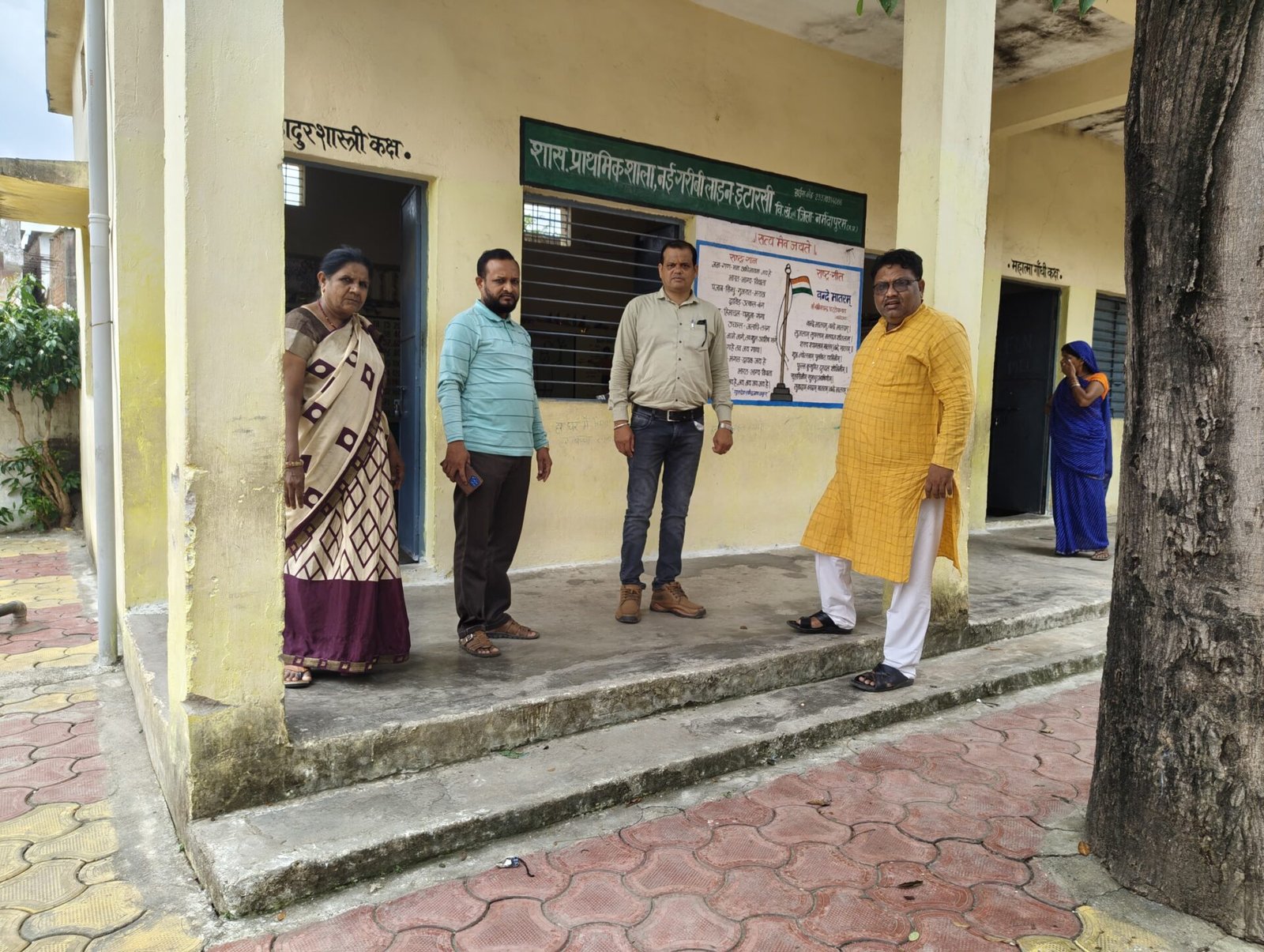 Anti-social elements enter the primary school by jumping over its wall