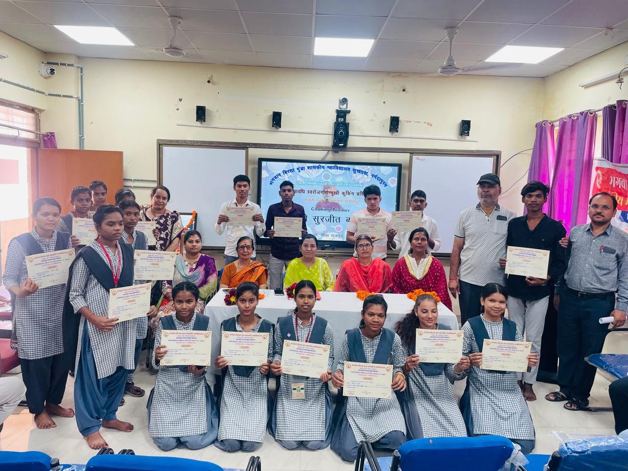 Cooking training at Sukhtawa College under Swami Vivekananda Career Guidance Scheme