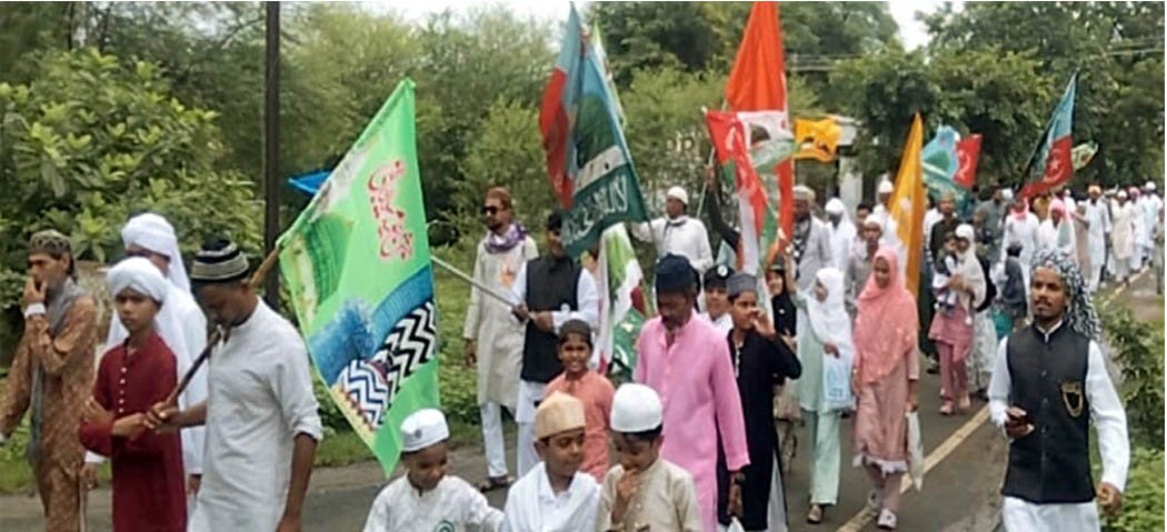 Grand procession of Jashn-e-Eid Miladunnabi in New Yard Itarsi, message of unity echoed